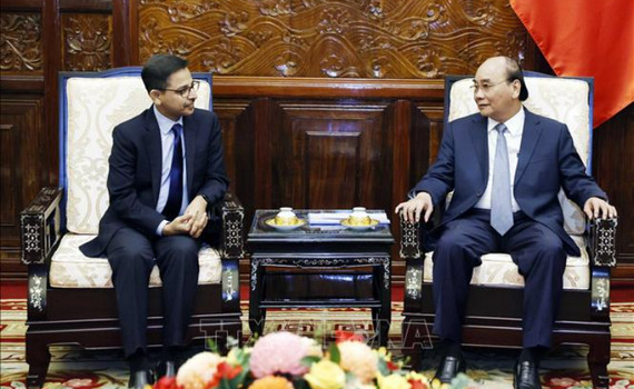 Chủ tịch nước tiếp Đại sứ Ấn Độ đến ch&agrave;o từ biệt