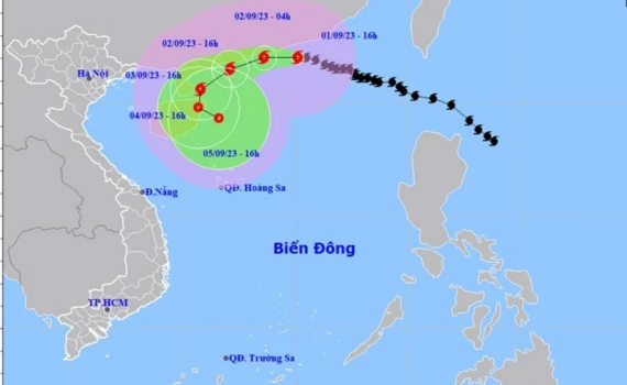 Thời tiết ng&agrave;y 2-9: B&atilde;o số 3 giật cấp 17, s&oacute;ng mạnh, gi&oacute; lớn