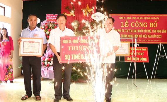 Th&ocirc;n Ph&ugrave; Sa, x&atilde; Y&ecirc;n L&acirc;m đạt chuẩn Khu d&acirc;n cư n&ocirc;ng th&ocirc;n mới kiểu mẫu