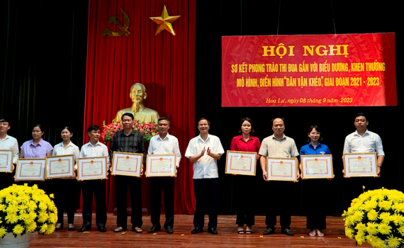 Hoa Lư sơ kết Phong tr&agrave;o thi đua &ldquo;D&acirc;n vận kh&eacute;o&rdquo; giai đoạn 2021 - 2023