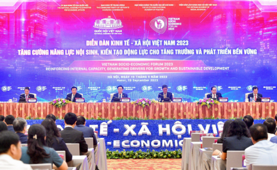 Khai mạc Diễn đ&agrave;n kinh tế - x&atilde; hội Việt Nam năm 2023: Tăng cường năng lực nội sinh, kiến tạo động lực cho tăng trưởng v&agrave; ph&aacute;t triển bền vững