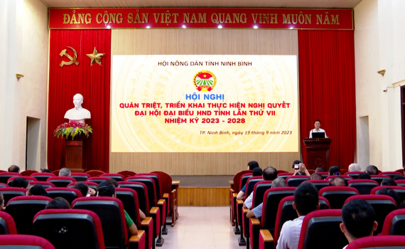 Qu&aacute;n triệt, triển khai Nghị quyết Đại hội Đại biểu Hội N&ocirc;ng d&acirc;n tỉnh lần thứ VII cho c&aacute;n bộ, hội vi&ecirc;n n&ocirc;ng d&acirc;n th&agrave;nh phố Ninh B&igrave;nh