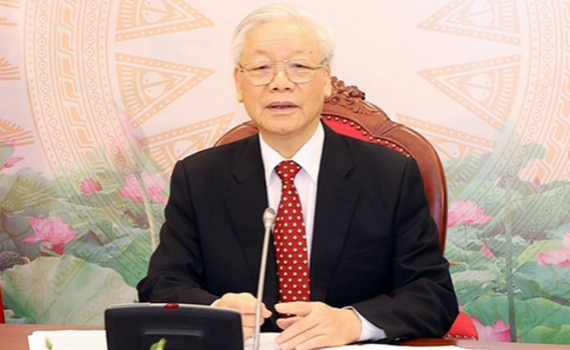Tổng B&iacute; thư Nguyễn Ph&uacute; Trọng gửi Thư thăm hỏi về vụ hỏa hoạn xảy ra tại quận Thanh Xu&acirc;n, th&agrave;nh phố H&agrave; Nội