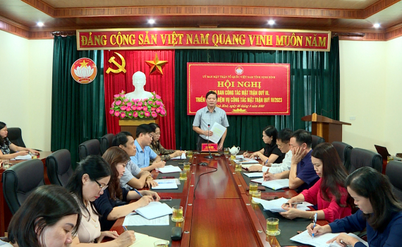 Triển khai nhiệm vụ trọng t&acirc;m c&ocirc;ng t&aacute;c mặt trận qu&yacute; IV/2023
