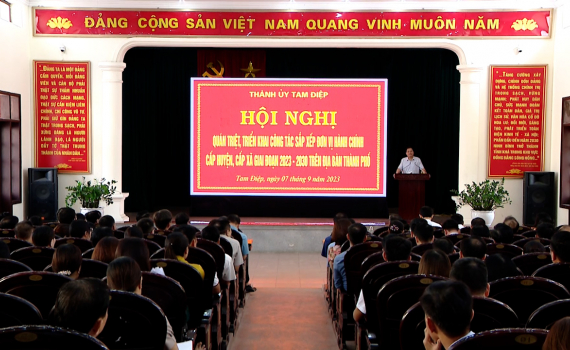 Th&agrave;nh ủy Tam Điệp triển khai c&ocirc;ng t&aacute;c sắp xếp đơn vị h&agrave;nh ch&iacute;nh cấp huyện, cấp x&atilde; giai đoạn 2023 &ndash; 2030
