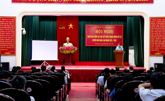 Huyện ủy Nho Quan triển khai c&ocirc;ng t&aacute;c sắp xếp đơn vị h&agrave;nh ch&iacute;nh cấp x&atilde; giai đoạn 2023 &ndash; 2030