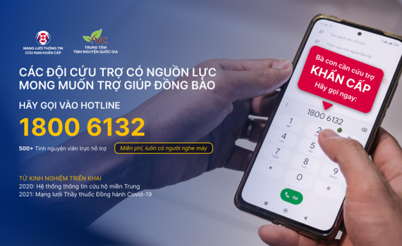 Tổng đ&agrave;i 18006132: Tiếp nhận th&ocirc;ng tin cứu trợ khẩn cấp sau b&atilde;o Yagi