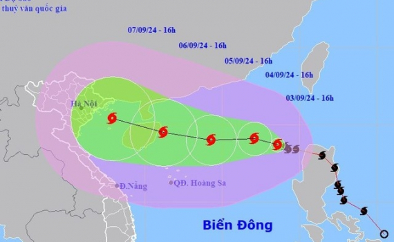 B&atilde;o số 3 mạnh cấp 11, giật cấp 13 tr&ecirc;n khu vực Bắc Biển Đ&ocirc;ng