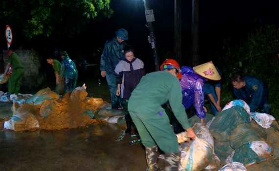 Nho Quan chủ động ứng ph&oacute; với mưa lũ