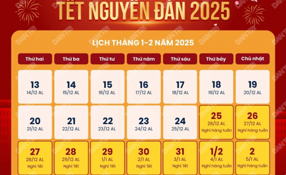 Bộ Nội vụ thống nhất nghỉ Tết Nguy&ecirc;n đ&aacute;n Ất Tỵ 9 ng&agrave;y