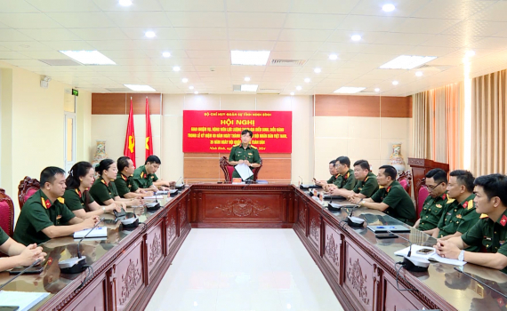 Bộ CHQS tỉnh giao nhiệm vụ cho lực lượng tham gia khối diễu binh diễu h&agrave;nh