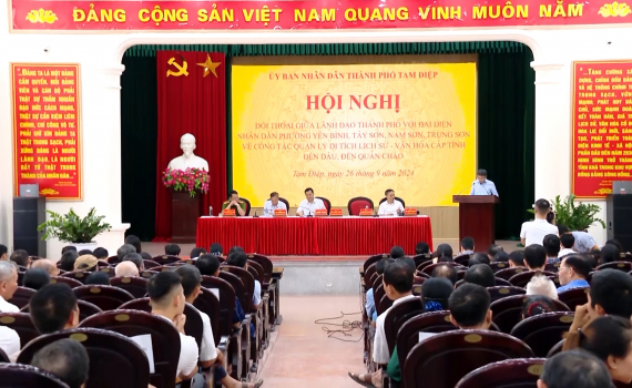 Th&agrave;nh phố Tam Điệp đối thoại với nh&acirc;n d&acirc;n về c&ocirc;ng t&aacute;c quản l&yacute; đền D&acirc;u, đền Qu&aacute;n Ch&aacute;o