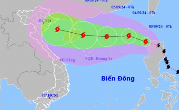 B&atilde;o YAGI đ&atilde; v&agrave;o Biển Đ&ocirc;ng, biển động dữ dội, nhiều nơi mưa rất to