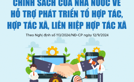 Infographics: Ch&iacute;nh s&aacute;ch hỗ trợ ph&aacute;t triển hợp t&aacute;c x&atilde;