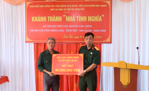 Kh&aacute;nh th&agrave;nh nh&agrave; t&igrave;nh nghĩa cho cựu chiến binh tại x&atilde; X&iacute;ch Thổ
