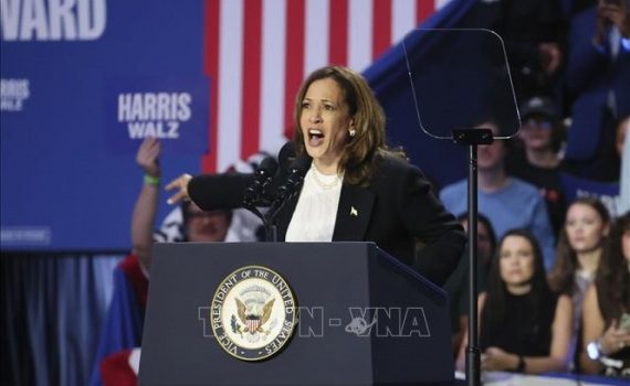 Bầu cử Mỹ 2024: Buổi vận động tranh cử đặc biệt của b&agrave; Kamala Harris