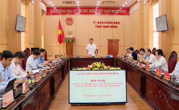 Hội nghị thảo luận, bỏ phiếu đề nghị x&eacute;t c&ocirc;ng nhận huyện Y&ecirc;n M&ocirc; đạt chuẩn n&ocirc;ng th&ocirc;n mới n&acirc;ng cao
