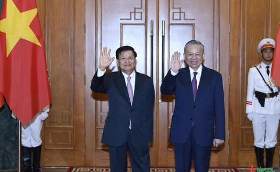 Tổng B&iacute; thư, Chủ tịch nước T&ocirc; L&acirc;m hội đ&agrave;m với Tổng B&iacute; thư, Chủ tịch nước L&agrave;o