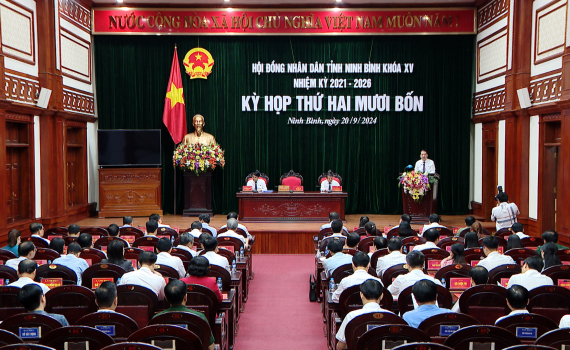 Kỳ họp thứ hai mươi bốn, HĐND tỉnh Ninh B&igrave;nh kh&oacute;a XV