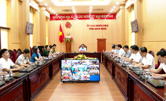 Hội nghị trực tuyến khẩn trương triển khai ứng ph&oacute; b&atilde;o số 3