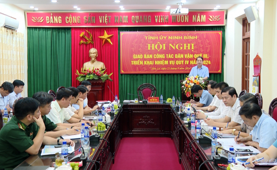 Giao ban c&ocirc;ng t&aacute;c D&acirc;n vận qu&yacute; III năm 2024