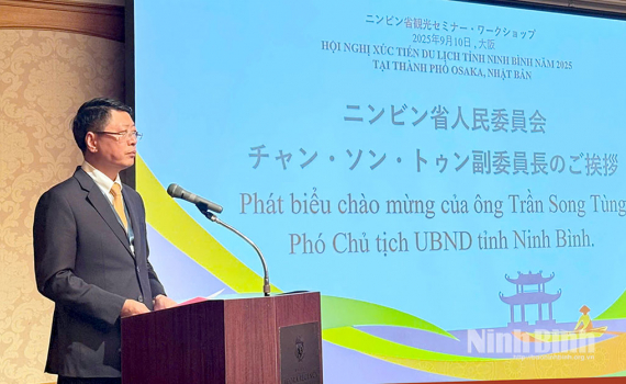 Hội nghị X&uacute;c tiến Du lịch tỉnh Ninh B&igrave;nh tại Osaka, Nhật Bản