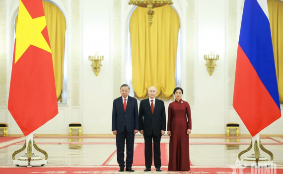 Tổng thống Li&ecirc;n bang Nga Vladimir Putin chủ tr&igrave; Lễ đ&oacute;n Tổng B&iacute; thư, Chủ tịch nước T&ocirc; L&acirc;m