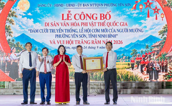 "Đ&aacute;m cưới truyền thống của người Mường, phường Y&ecirc;n Sơn" được c&ocirc;ng nhận l&agrave; Di sản Văn h&oacute;a phi vật thể quốc gia