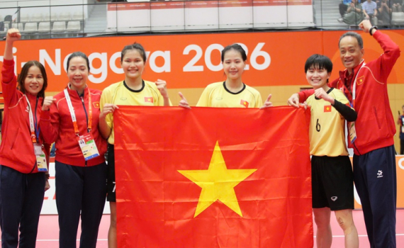 ASIAD 20: Đo&agrave;n Thể thao Việt Nam gi&agrave;nh huy chương v&agrave;ng cầu m&acirc;y