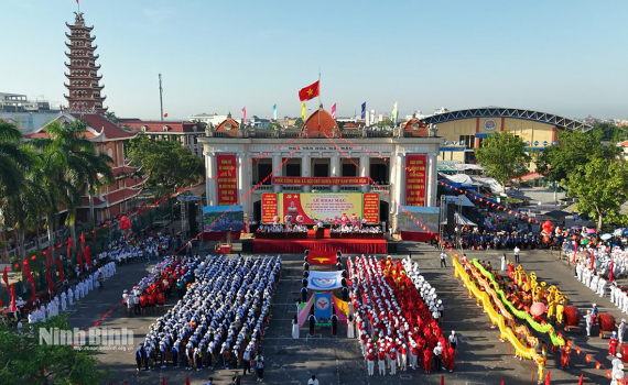 Khai mạc Ng&agrave;y hội Văn h&oacute;a - Thể thao truyền thống khu vực Hải Hậu