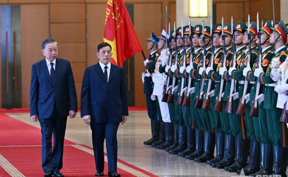 Tổng B&iacute; thư, Chủ tịch nước T&ocirc; L&acirc;m chủ tr&igrave; lễ đ&oacute;n Nh&agrave; vua Th&aacute;i Lan thăm cấp nh&agrave; nước tới Việt Nam
