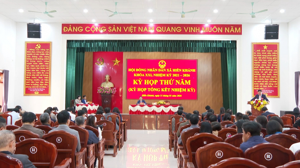 HĐND x&atilde; Hiển Kh&aacute;nh tổng kết nhiệm kỳ 2021 - 2026
