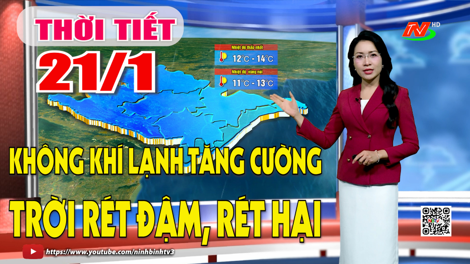 Dự b&aacute;o thời tiết khu vực tỉnh Ninh B&igrave;nh đ&ecirc;m 20, ng&agrave;y 21/1/2026
