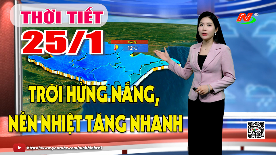 Dự b&aacute;o thời tiết khu vực tỉnh Ninh B&igrave;nh đ&ecirc;m 24, ng&agrave;y 25/1/2026