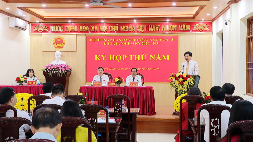 Kỳ họp thứ năm, HĐND phường Nam Hoa Lư
