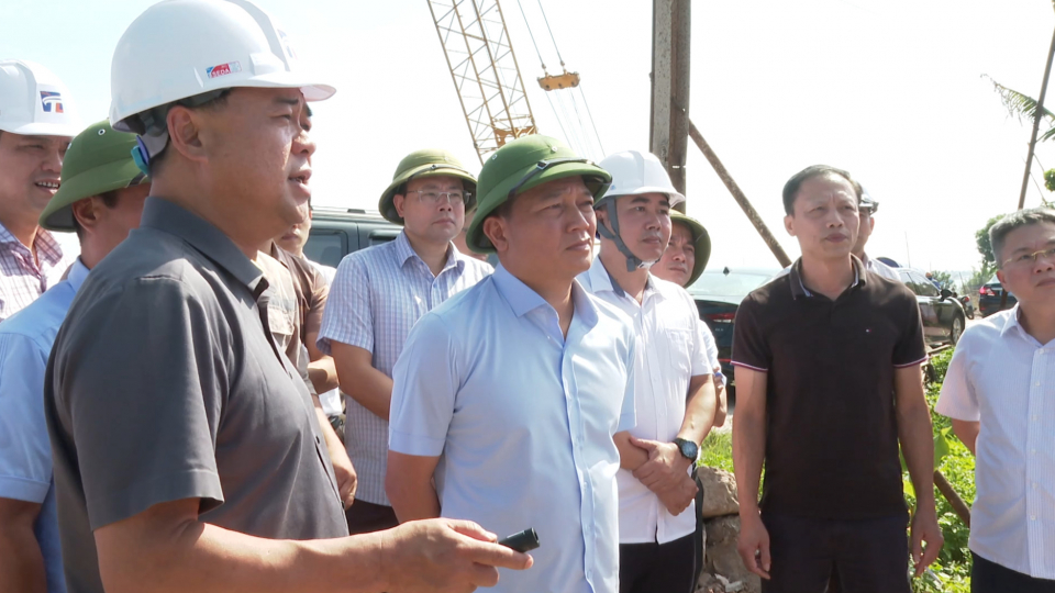 Kiểm điểm tiến độ giải ph&oacute;ng mặt bằng, thi c&ocirc;ng dự &aacute;n X&acirc;y dựng cầu Ninh Cường vượt s&ocirc;ng Ninh Cơ