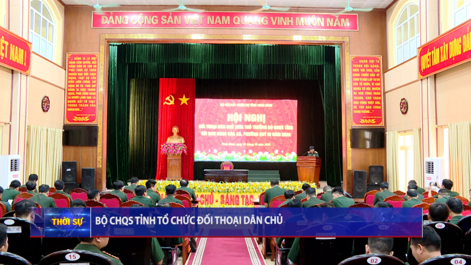 Bộ CHQS tỉnh tổ chức đối thoại d&acirc;n chủ