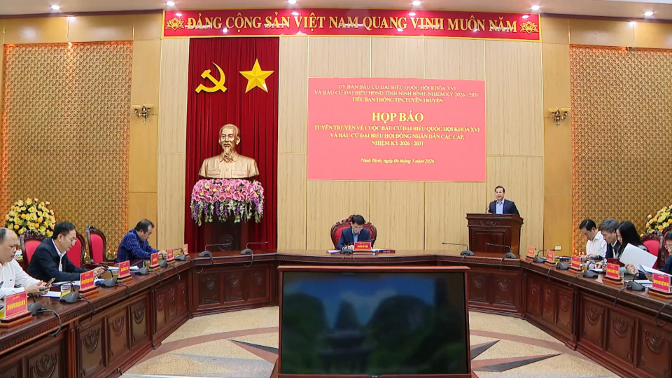 Họp b&aacute;o tuy&ecirc;n truyền cuộc bầu cử ĐBQH v&agrave; đại biểu HĐND c&aacute;c cấp