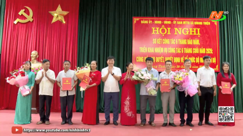 X&atilde; Quang Thiện c&ocirc;ng bố Nghị quyết về sắp xếp th&ocirc;n