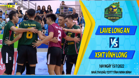 LAVIE LONG AN vs XSKT VĨNH LONG _Trận ph&acirc;n hạng nam - Giải B&oacute;ng chuyền VĐQG năm 2022