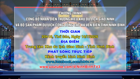 Chương tr&igrave;nh c&ocirc;ng bố nhận diện thương hiệu Khu du lịch Giao Ninh v&agrave; Bộ sản phẩm du lịch cộng đồng c&aacute;c x&atilde; ven biển tỉnh Ninh B&igrave;nh