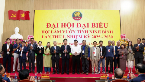 Đại hội đại biểu Hội L&agrave;m vườn tỉnh Ninh B&igrave;nh lần thứ nhất, nhiệm kỳ 2025-2030