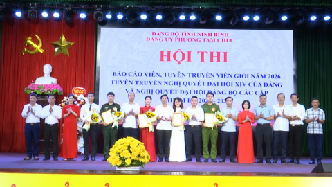 Phường Tam Ch&uacute;c tổ chức Hội thi B&aacute;o c&aacute;o vi&ecirc;n, tuy&ecirc;n truyền vi&ecirc;n giỏi năm 2026