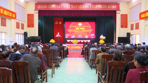 Tiếp x&uacute;c giữa cử tri với người ứng cử đại biểu HĐND tỉnh Ninh B&igrave;nh kh&oacute;a XVI tại x&atilde; Nh&acirc;n H&agrave;