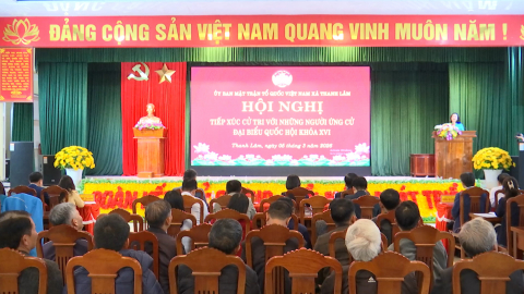 Tiếp x&uacute;c giữa cử tri với người ứng cử đại biểu Quốc hội kh&oacute;a XVI tại x&atilde; Thanh L&acirc;m