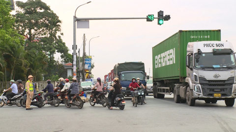 Tăng cường giải ph&aacute;p bảo đảm TTATGT trước cổng KCN Bảo Minh