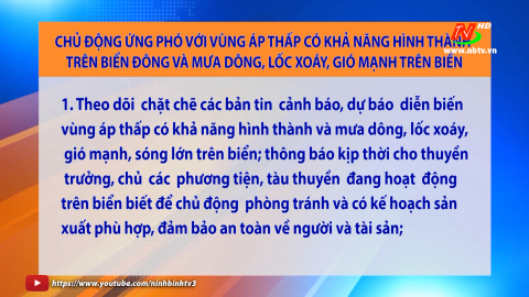 Chủ động ứng ph&oacute; với v&ugrave;ng &aacute;p thấp c&oacute; khả năng h&igrave;nh th&agrave;nh tr&ecirc;n Biển Đ&ocirc;ng
