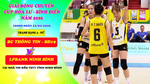  LPBANK NINH B&Igrave;NH vs BC TH&Ocirc;NG TIN - BĐ19 | Tranh hạng 3 - C&uacute;p Hoa Lư - B&igrave;nh Điền 2026