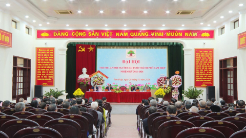 Đại hội th&agrave;nh lập hội người cao tuổi th&agrave;nh phố Tam Điệp
