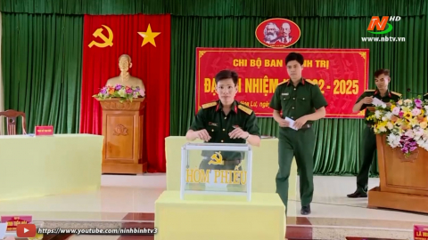 Đaị hội Chi bộ Ban ch&iacute;nh trị, Ban CHQS huyện Hoa Lư nhiệm kỳ 2022 - 2025